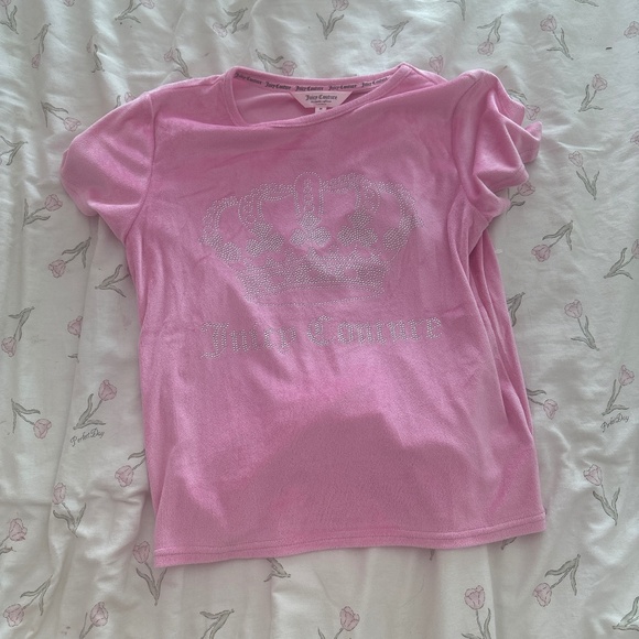 Juicy Couture Tops - Pink Velour Shirt